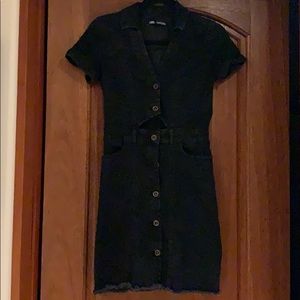 Zara black jean dress